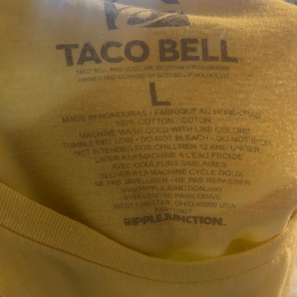 Taco Bell Yellow T-Shirt graphic tee - Picture 2 of 2